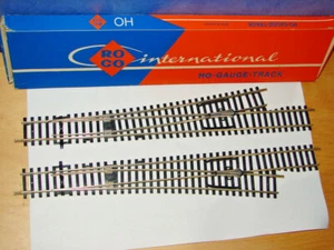 ROCO ( 4506 L UND 4507 R ) 2 LANGE WEICHEN LINKS/RECHTS SCHIENEN MAILLECHORT HO - Bild 1 von 1