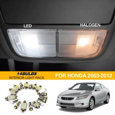 Kit de bombillas LED interiores blancas completas para Honda Accord cupé sedán 2003-2018 Foto 1 de 4