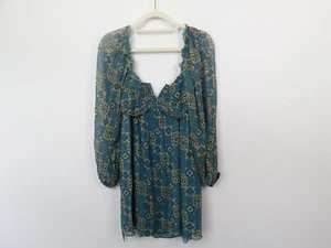 Anthropologie Dress Womens XS Let Me Be Mini Swing Long Sleeve Boho Festival NEW - Picture 1 of 13