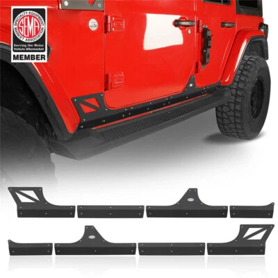 Protector de revestimiento blindado de carrocería de acero negro para Jeep Wrangler JL 2018-2025 4 puertas Foto 1 de 4