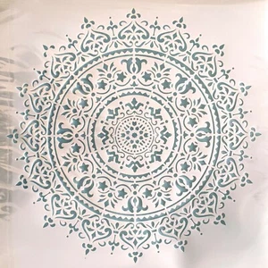XL Schablone WIEDERVERWENDBAR! 50x50 cm / Mandala Möbel Vintage Malen Kreis Neu - Imagen 1 de 1