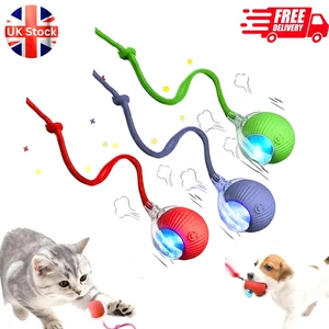 Cat Interactive Ball Toy Automatic Rolling Ball Tail Rechargeable Smart - Picture 1 of 7