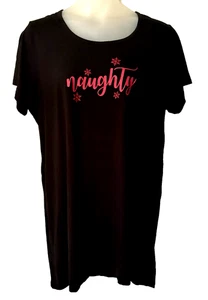 NUEVO CON ETIQUETAS Camisa Camisón para Dormir Noche AVENUE "Naughty-NIce" para Mujer 3X-4X - Imagen 1 de 2