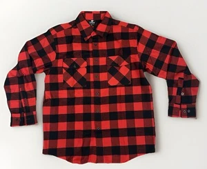 YAGO Men's Casual Plaid Flannel Long Sleeve Button Up Shirt Red & Black 2XL NWOT - Picture 1 of 11