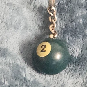 Llavero mini bola billar billar billar número 2 de 1 pulgada  - Imagen 1 de 3