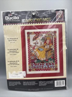 Bucilla Mary Engelbreit The Princess of Quite A Lot Cross Stitch Kit 43384 New - Image 1 of 3