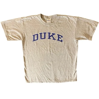 Gildan Duke 重棉青少年 T 恤灰色 XL 短袖 T 恤 College NCAA — 第 1/4 张图片