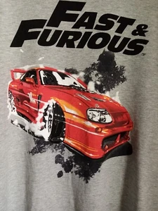 T-Shirt Fast Furious XL Grau Kurzarm Autorennen Film George Herren - Bild 1 von 24