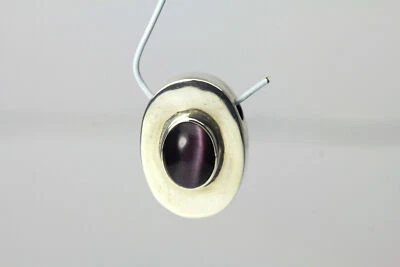 Pingente oval de prata esterlina 925 roxo olho de gato pedra 6,8 gramas (PEN4390) - Imagem 1 de 4
