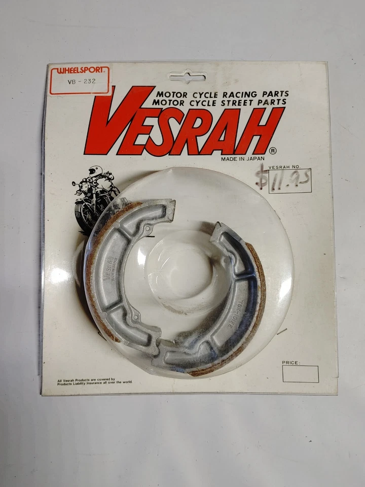 Zapatas de freno estándar Vesrah VB-232 83-84 YZ250K/L 83 YZ490K Foto 1 de 3