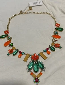 Kate Spade Gold Tone Garden Party Statement Necklace NWT-Missing Stone Ret $248 - Picture 1 of 7