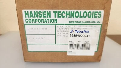 Hansen Pressure Relief Valve  H5613 200 PSIG - Image 1 of 4