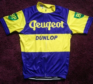 1961 Peugeot BP Dunlop cycle cycling jersey retro vintage NWT medium large - Picture 1 of 3