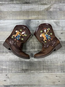 Toy Story Shoes Youth Boys Toddler 12 Brown Disney Pixar Woody Cowboy Boots - Picture 1 of 13