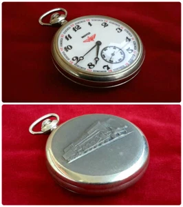 Reloj Bolsillo URSS Rusia Años 60 LOCOMOTORA MOLNIJA - Imagen 1 de 8