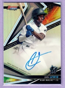 2022 Bowmans Best Ian Lewis Refractor Auto Autograph #B22-IL Marlins SP - Picture 1 of 2