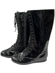 Black Adult Pro Wrestling Boots Boxing WWF WWE Costume Wrestler Shoes Super Hero - Picture 1 of 6