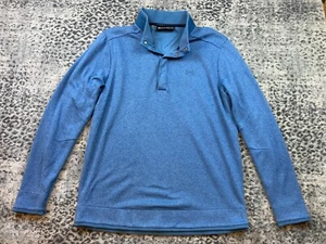 Under Armour Golf Men's XL Golf Loose ColdGear Snap Mock Neck Blue Pullover - Picture 1 of 20