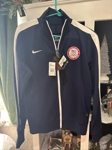 USA Olympic Team Nike Zip Up Jacket Small Mens Nbc Studios Vintage New Cpix - Picture 1 of 12