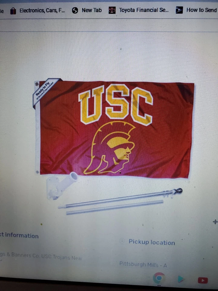  USC Trojans new Trojan Head flag - Image 1 of 1