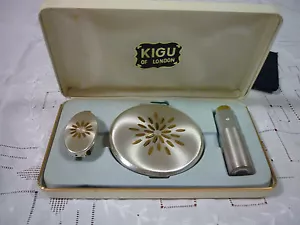 Vintage 'Kigu' Art Deco Style Cased Powder Compact Set - Picture 1 of 11