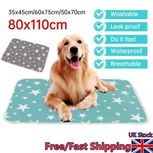 1x Washable Pet Supplies Pee Pads Puppy Training Pad Dog/Cat Toilet Wee Mat UK - Picture 1 of 9