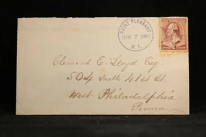NJ: Point Pleasant 1887 #210 Cover, Purple CDS, Shaded Star Cancel, DPO Ocean Co - Picture 1 of 2