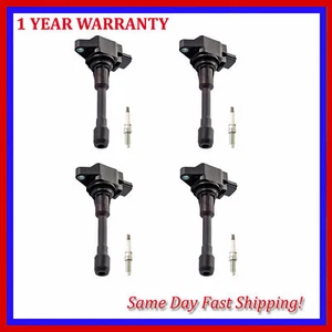 For Nissan Infiniti 1.8 2.0L 2.5L UF549 Ignition Coil & 9029 Spark Plug Set of 8 - Picture 1 of 4