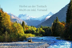 Leinwandbild aus Oberstdorf "Herbst an der Trettach" 30x20 inkl. Versand - Bild 1 von 1