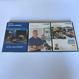 TOTAL GYM LOT of 3 (DVD) Beginner, Intermediate & AbCrunch Workout NEW - Picture 1 of 1