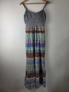 Anthropologie Lilka Women Size S Grey Patchwork Maxi Dress Casual Summer Holiday - Picture 1 of 11