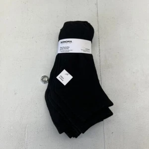 Sonoma Black 5 Pairs Everyday Ankle Socks Women's Size 9-11 NEW - Picture 1 of 4