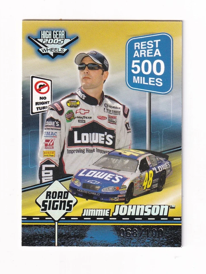 2005 High Gear MPH NUMBERED PARALLEL #M83 Jimmie Johnson #068/100! SCARCE! - Image 1 of 1
