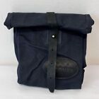Frostriver Roll Top Leather Bag Bushcraft Black Canvas Small New 11.8X11.6X5.1In