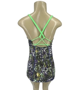 Lululemon Dancing Warrior Tank Size 8 Strappy Yoga Workout Floral Top Z100v - Picture 1 of 7