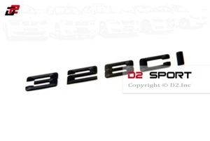 Matte Black Trunk Lid Emblem Badge Letters for BMW E46 Coupe 3-Series 328Ci 328 - Picture 1 of 3