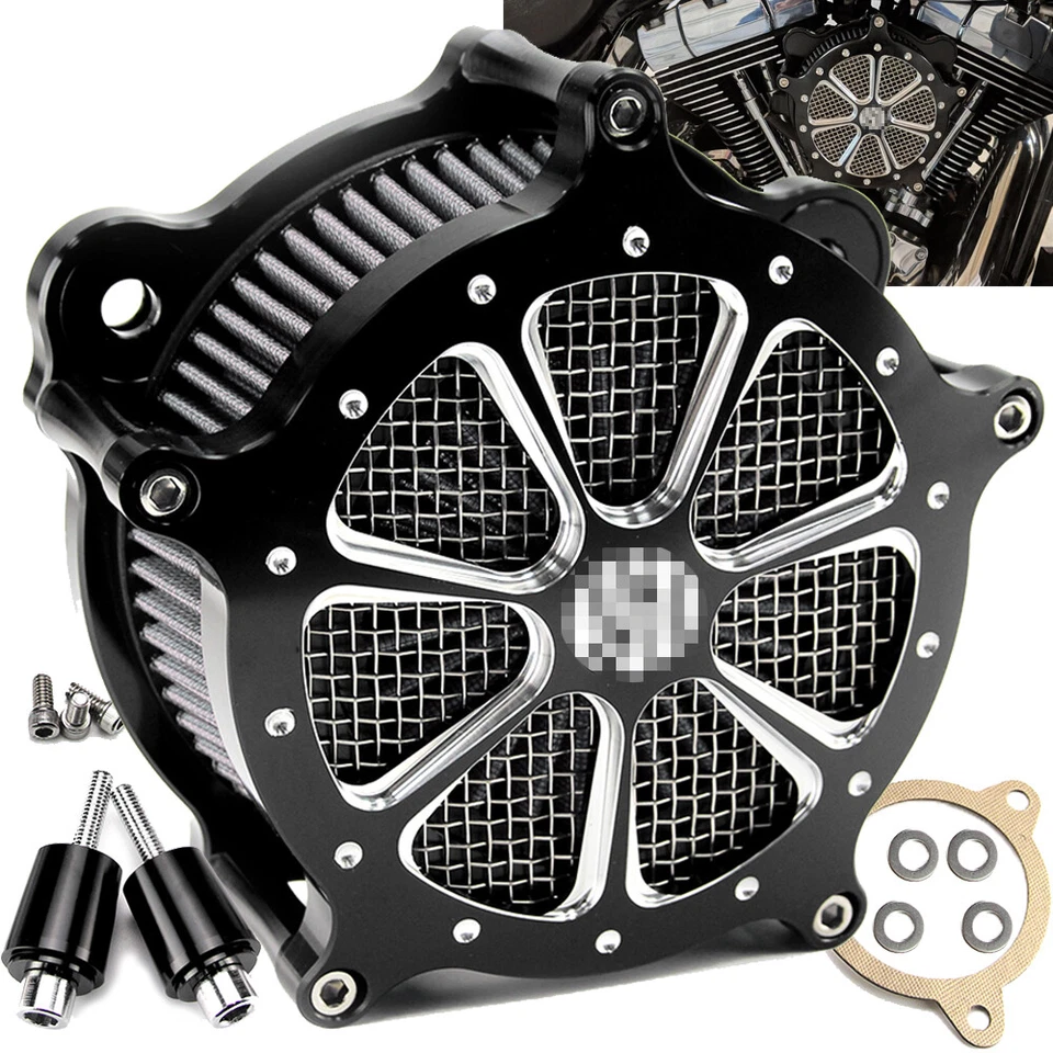 Filtro de entrada de purificador de ar para Harley Road King Electra Street Glide Dyna Softail - Imagem 1 de 4