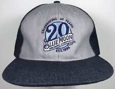Blue Moon Beer Brewery 20 Years Baseball Cap Adjustable Snapback Denim