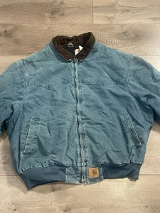Vintage Carhartt Santa Fe Jacket JQ2396 Size 2XL Quilt Lined Distressed - Bild 1 von 13