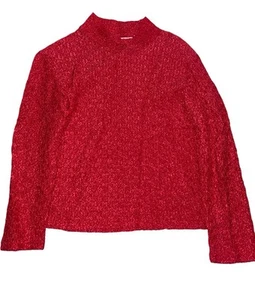 Rod's Western Slinky Show Shirt Women's Large Stretch Mock Neck Equestrian Red - Picture 1 of 9