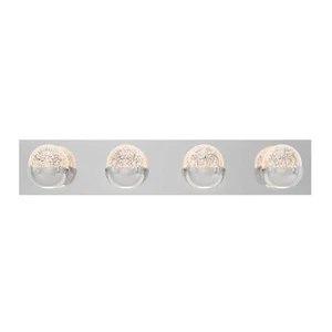 Artika Oracle 27 in. 4 Light Chrome Modern Integrated LED 5 CCT Vanity Light Bar - Picture 1 of 10