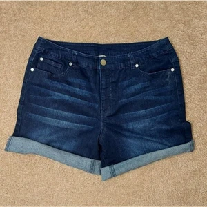 Womens 12 Blue Jean Shorts by Motto, High Rise Stretch, Cuffed or Frayed Bermuda - Picture 1 of 10