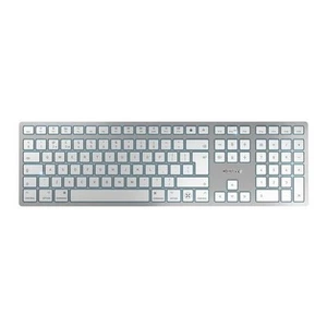 CHERRY KW 9100 SLIM for MAC Wireless Keyboard, Silver, Rechargeable Battery, BT/ - Picture 1 of 4
