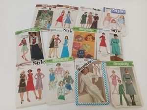 Vintage Sewing Pattern Bundle Simplicity Style 1970s 1980s Mixed Designs - Picture 1 of 2