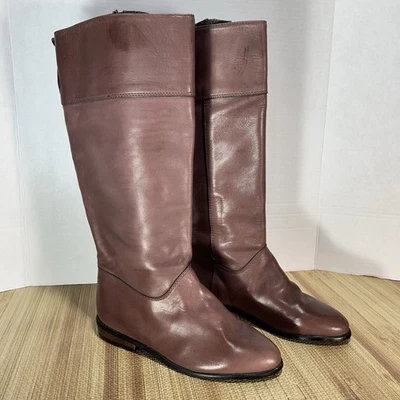De Colección Eddie Bauer Botas Altas de Cuero Expedición Cálidas Canadá Ciruela Púrpura Talla 6.5 Foto 1 de 4
