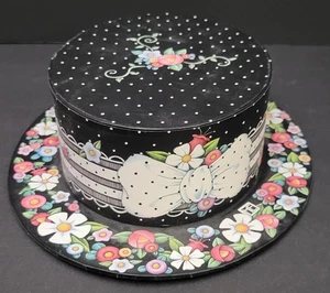 Vintage Maria Engelbreit Geschenkbox in Hutform 4A - Bild 1 von 6