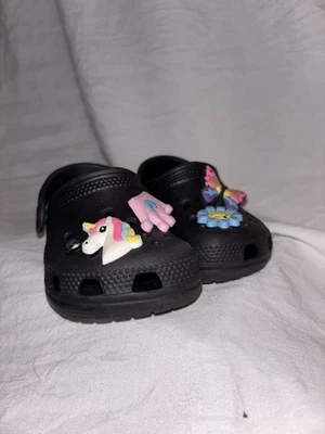 Tamanco Crocs Classic Littles preto 11441-001 criança tamanho 2C médio - Imagem 1 de 2