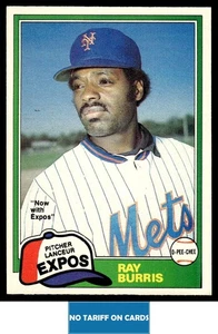 1981 O-Pee-Chee Ray Burris Montreal Expos #323 - Picture 1 of 2