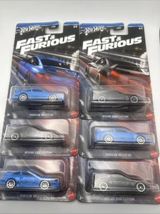 HOT WHEELS WALMART FAST & FURIOUS PORSCHE 911 GT3 RS & NISSAN 350Z LOTTO DI 6 - Foto 1 di 7
