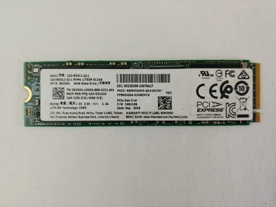 Liteon CA3 Series CA3-8D512-Q11 512 GB Nvme M.2 80mm Solid State Drive - Bild 1 von 2